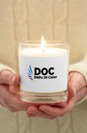 Glass jar soy wax candle
