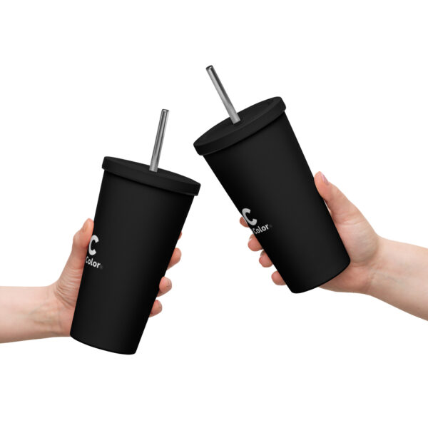 Insulated tumbler with a straw - Image 3