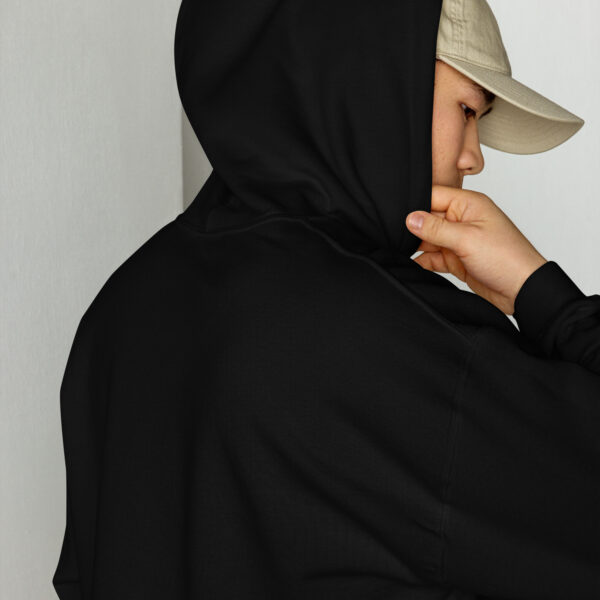 Unisex Hoodie & Hooded Black & Hot Pink - Image 2