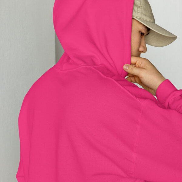 Unisex Hoodie & Hooded Black & Hot Pink - Image 4