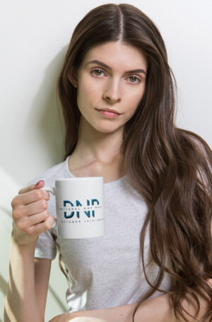 White glossy mug